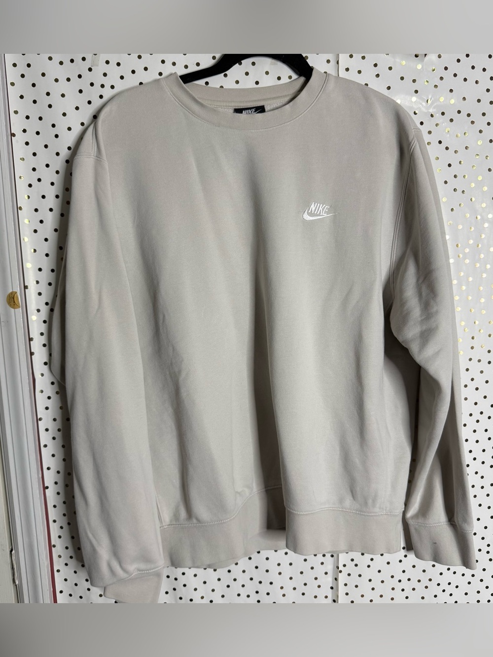 Nike Crewneck Sweatshirt in Light Beige